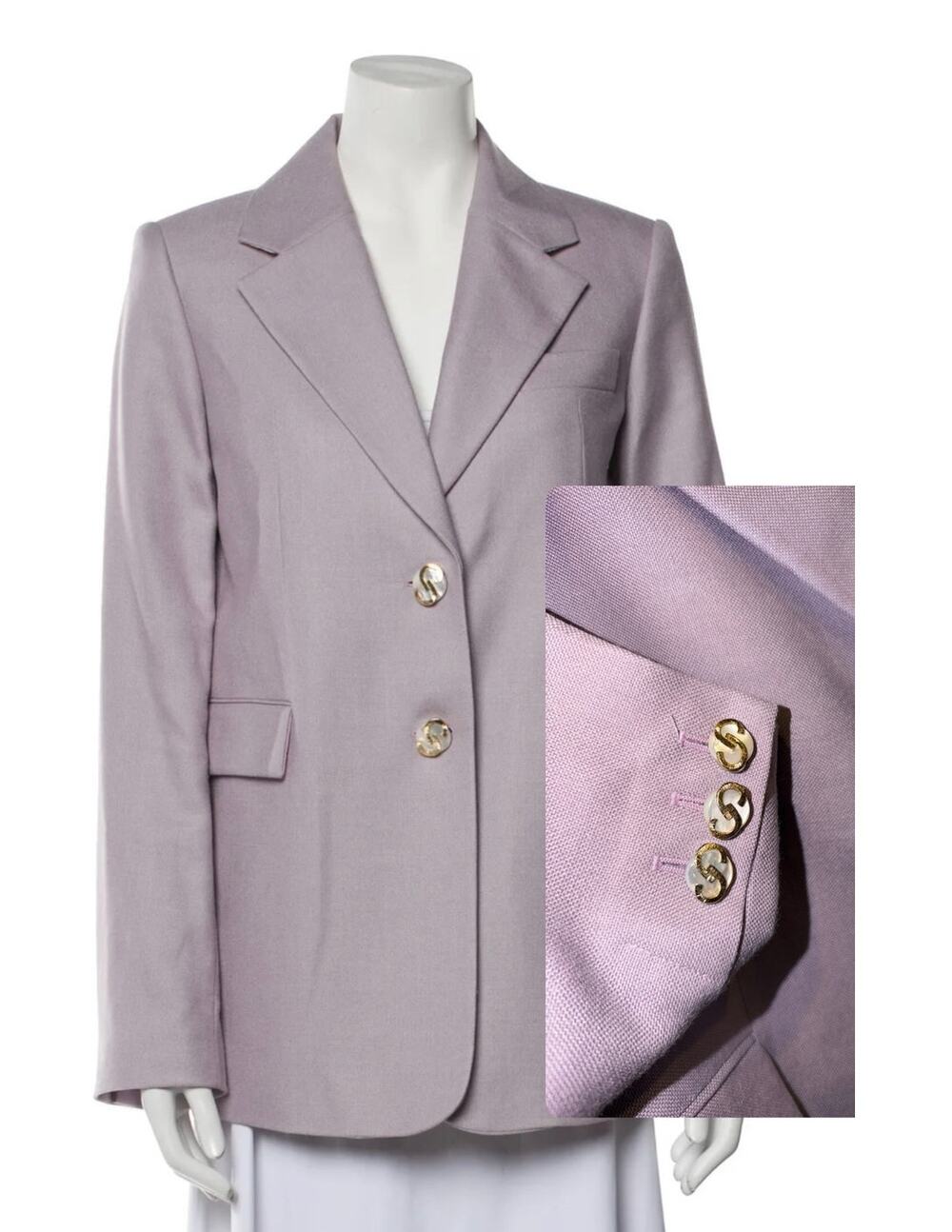 St. John Powder Purple Silk and Wool Blazer Sz.14